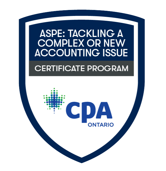 ASPE: Tackling Accounting Issues Badge